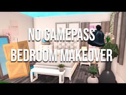 No Gamepass Bedroom Makeover | Welcome To Bloxburg |