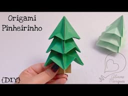 Origami Árvore Natalina Pinheirinho {DIY}