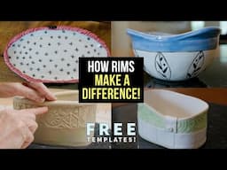 Make Your Pottery Stand Out with Awesome Rims! FREE TEMPLATES!