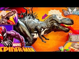 Venomsaurus Rex - VENOMIZED Jurassic World Toy Hunt + Zesty Spiderman - Toy Hunting with my boy