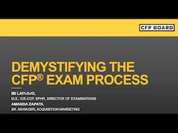 Demystifying the CFP® Exam Process