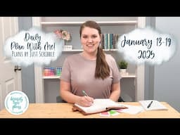 Daily Pages Plan with Me || A5 Vertical Plans by Just Scribble || January 13-19 || Winter Forest