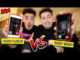 DO NOT FACETIME HUGGY WUGGY AND FREDDY FAZBEAR AT THE SAME TIME AT 3AM (EPIC SHOWDOWN!!!)