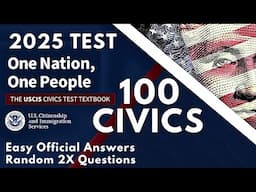 2025 USCIS CIVICS TEST TEXTBOOK 100 Official Questions/Answers, Ciudadania Americana, Donald Trump