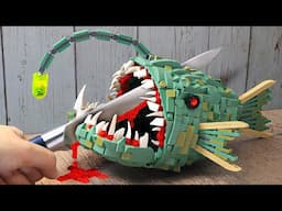 Hunting Pefect MONKFISH ANGLER FISH Recipe IRL  Lego Cooking Deep Sea Monster ASMR