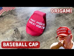 ORIGAMI BASEBALL CAP TUTORIAL - MAKE AMERICA GREAT AGAIN | PRESIDENTAL INAUGURATION ORIGAMI CRAFTS