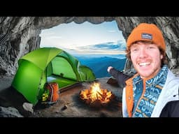 Surviving 24 Hours of Winter Camping in a Hidden Cave!