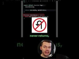 Return Void vs Never #javascript #typescript #nextjs #webdevelopment