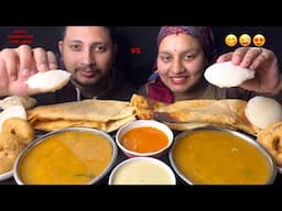 Eating 😋 Butter Masala Dosa, Idli, Wada ISouth indian food challenge I food Eating I Foodie Gd