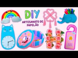 8 IDEIAS DE ARTESANATO DE PAPELÃO PARA FAZER - ORGANIZADOR - SUPORTES PARA TELEMÓVEIS E MUITO MAIS..