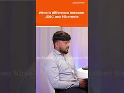 What is the difference between JDBC and Hibernate? | #thekiranacademy #shorts