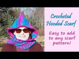 CROCHET: Hooded Scarf (using any scarf pattern)