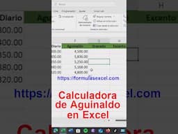 Calculadora de Aguinaldo con Formulas Excel #aguinaldo #excel #exceltips #exceltutorial #exceltricks