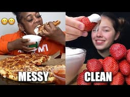 CLEAN VS MESSY MUKBANGERS 😱 (compilation)