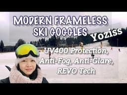 MODERN FRAMELESS SKI GOGGLES UNBOXING TRY-ON and HONEST REVIEW | YOZISS