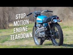 Vintage motorcycle engine rebuild! Stop motion and timelapse video.