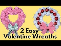 Easy DIY Valentine’s Day Wreath | Easy Dollar Tree Wreath | DIY Home Decor