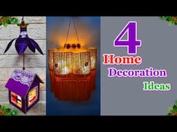 4 Winter Home decoration ideas from plastic bottle | Best Out Of Waste winter craft idea