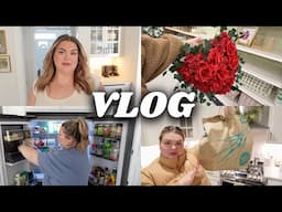 BABY CRIB TRANSITION CHAT, FRIDGE CLEANOUT, MICHAELS + DOLLAR TREE VALENTINES SHOPPING | VLOG