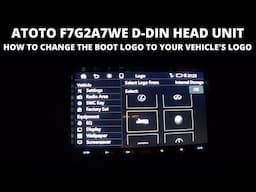 How to change the boot logo on the Atoto F7G2A7WE aftermarket car stereo head unit