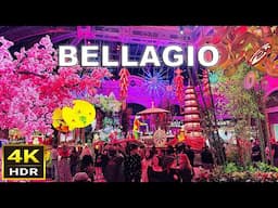 [4K HDR] Bellagio Las Vegas Walking Tour | January 2025 | Bellagio Conservatory Lunar New Year