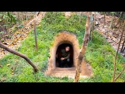 Girl Builds HUGE CABIN Underground  Start to Finish by ‪@lifeinthesiberianforest