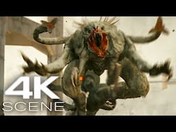 White Spike Monsters Vs F-22 Raptors Fight Scene (4K UHD) The Tomorrow War Movie Clip HDR-X