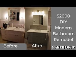 DIY Bathroom Remodel on a Budget – Start to Finish - six days in 20 minutes!!!