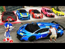 GTA 5 - Stealing Modified SONIC Luxury SuperCars with Franklin! (Real Life Cars #27)