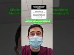 Estás interesado en la homologación de Medicina en Australia? Envía mensaje a IG @cjmedicina