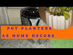 Using White Decorative Plant Planters As Home Decors | Living Room Decor