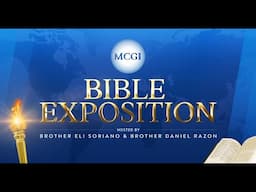 MCGI Bible Exposition | English Translation | Monday, September 30, 2024 at 12 PM EDT