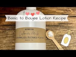 Basic to Boujee PUMP LOTION Recipe - Hyaluronic Acid, Niacinamide & Caffeine Extract! #lotion