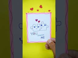 You Complete Me🥰 #crafts #art #valentinescrafts #papercrafts  #valentinesday