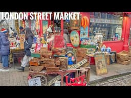 Portobello Road Market from Notting Hill Gate Station | London Winter Walk  - January 2025 [4K HDR]