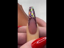 Beginner Acrylic Nails | Custom Garbage Pile Glitter Nail Design!