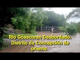 Río Goascoran Desbordado Tormenta Tropical. Rufo y Terri en el salvador.