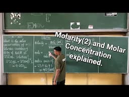 MOLARITY AND MOLAR CONCENTRATION (CHEMISTRY) - Definition, Formula Derivation, Question And Solution