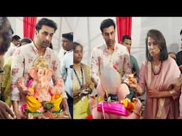 Ranbir Kapoor With Mother Neetu Kapoor Perform Pooja & Done The Visarjan Of Ganpati Bappa