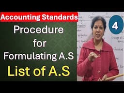 4. Procedure for Formulating Accounting Standards & List of A.S from Accounting Standards Subject