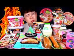 ASMR 너무매워 먹다 포기한…편의점 먹방 불닭 로제 마라 납작당면 먹방~!! Fail MuKBang … Convenience Store MuKBang~!!