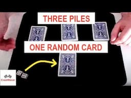 Three Pile Random Card Dealer Magic Card Trick Performance.