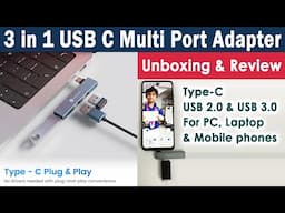 Portronics Mport Mino C 3 in 1 USB C Hub Quick Unboxing & Review