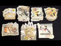 Textile Collage Junk Journal Page Toppers, Pockets & Corner Tucks