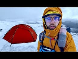 🥶 SOLO WINTER MOUNTAIN CAMPING IN THE SNOW // HILLEBERG STAIKA 🔴