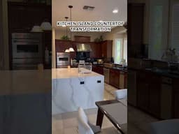 Kitchen Island Countertop Transformation | #shorts #shortvideo #kitchendesign #kitchen