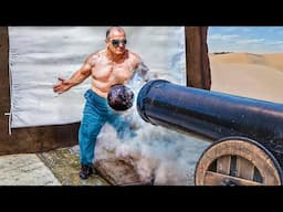 The man took a shot from a cannon and this is what happened next...