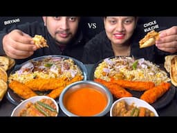 Eating Biryani Challenge I Spicy Chole Kulche I street Food Challenge I Foodie Gd