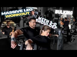 MASSIVE LEG WITH SHOULDER WORKOUT// BULKING SERIES