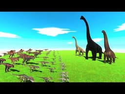 Dinosaurs War - Dark Brachiosaurus Destroy Carnivorous Dinosaurs